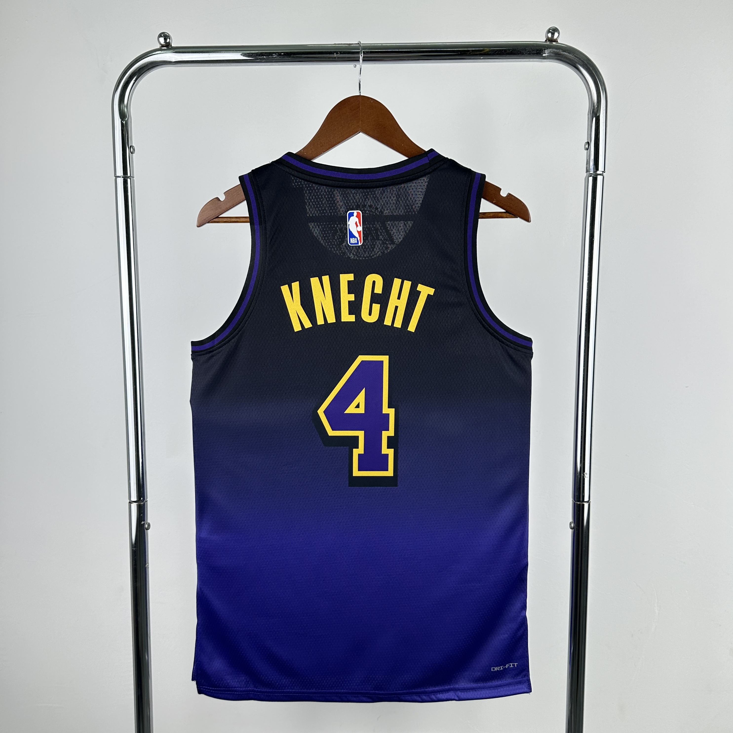 Men Los Angeles Lakers #4 Knecht Purple City Edition Season Nike 2025 NBA Jersey